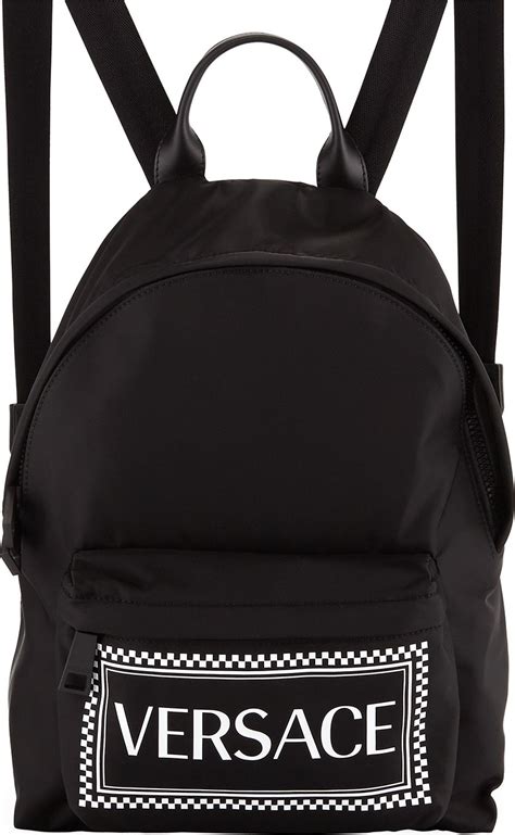 versace jeans backpack women's|Versace nylon backpack.